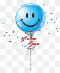 Smiley Face Blue - Birthday Emoji,Super Happy Face Emoji