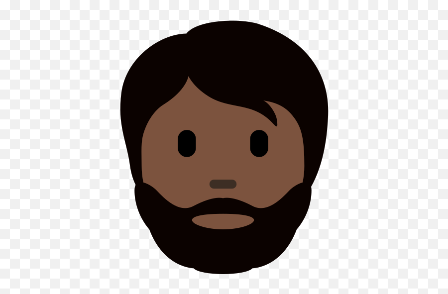 Man With Beard With Dark Skin Tone Emoji,Emojis Guy