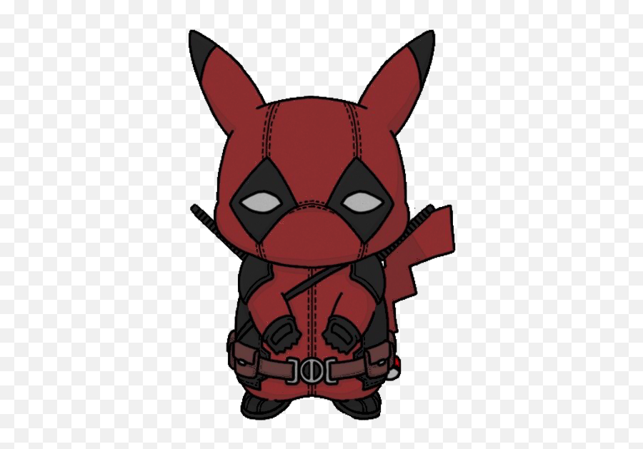 Deadpool Pikachu Sticker - Cool Deadpool Drawings Emoji,Deadpool Emoji