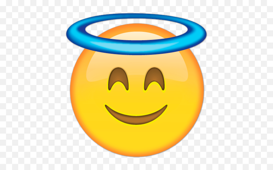 Smiling Face With Halo Emoticon Emoji - Emojis Png,Emoji Pillow