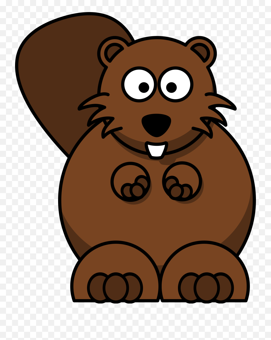 Beaver With Big Eyes Clipart - Beaver Clipart Emoji,Beaver Emoji