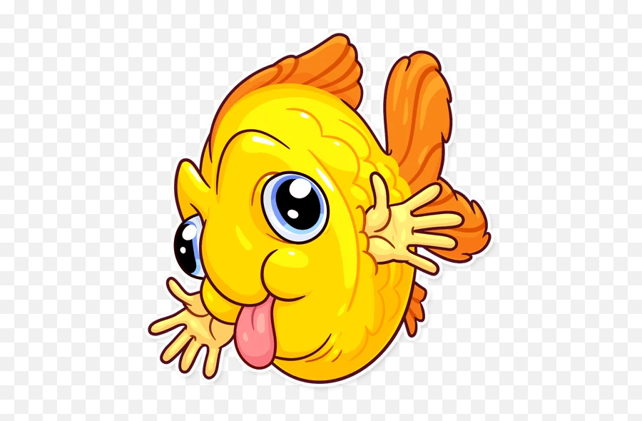 Gold Fish - Telegram Sticker English Emoji,Goldfish Emoji