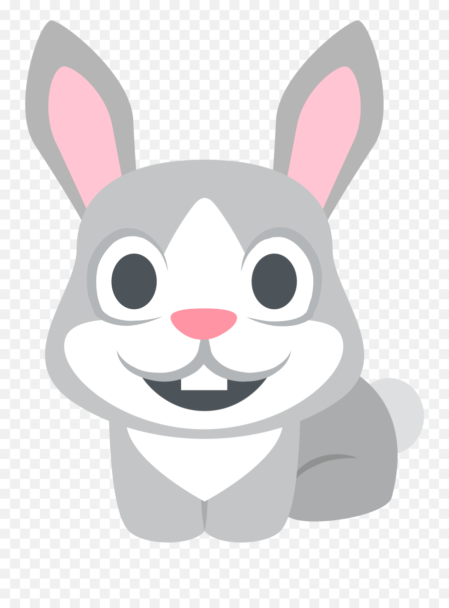 Rabbit Emoji Clipart - Happy,Mouse Bunny Hamster Emoji