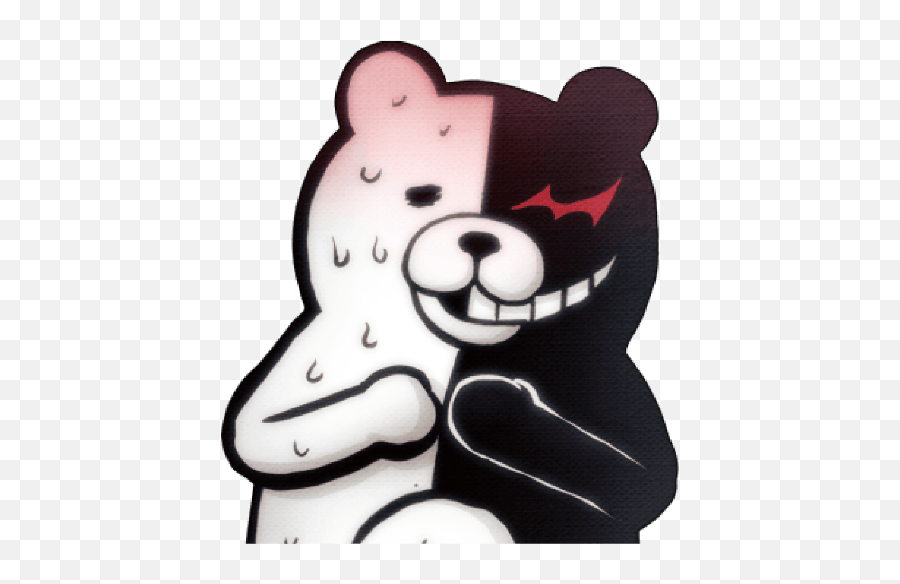 Monokuma - Monokuma Sticker Emoji,Monokuma Emoticon