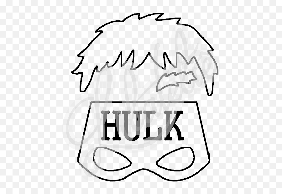Hulk Drawing Mask - Molde De Mascara Do Hulk Em Eva Clipart Molde Mascara Hulk Para Imprimir Emoji,Hulk Smash Emoji