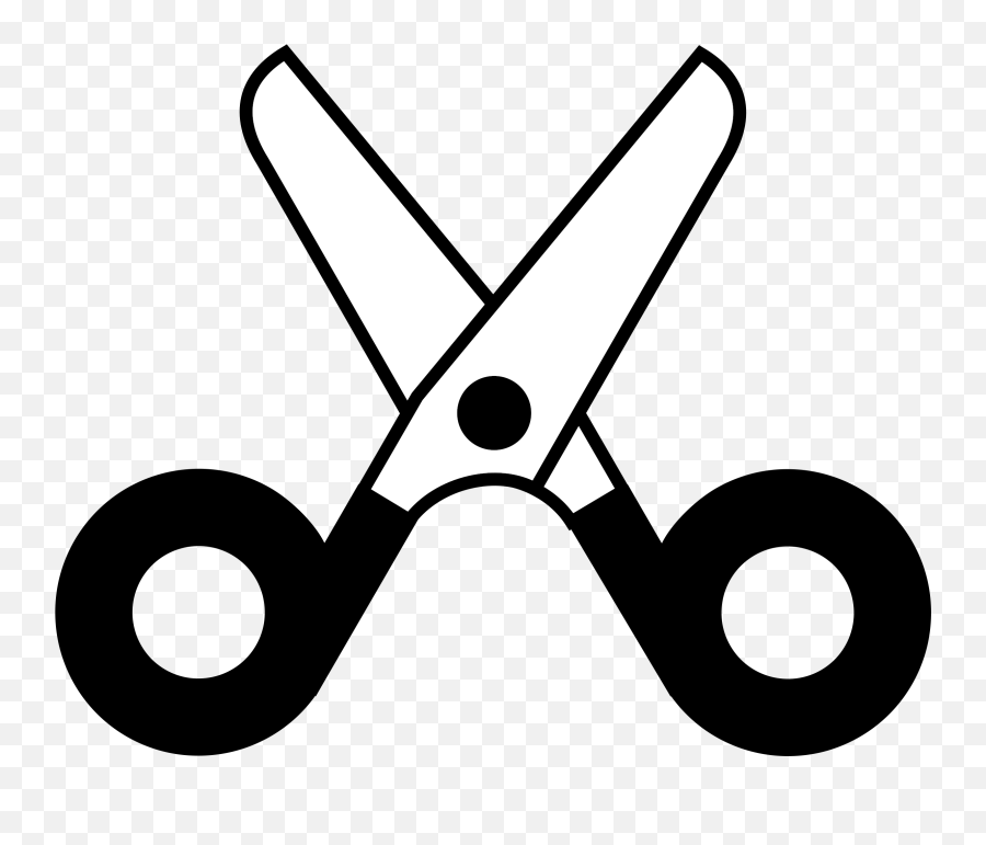 Cut Clipart Scissors Symbol Cut Scissors Symbol Transparent - Scissors Clip Art Black And White Emoji,Scissors Emoji Png