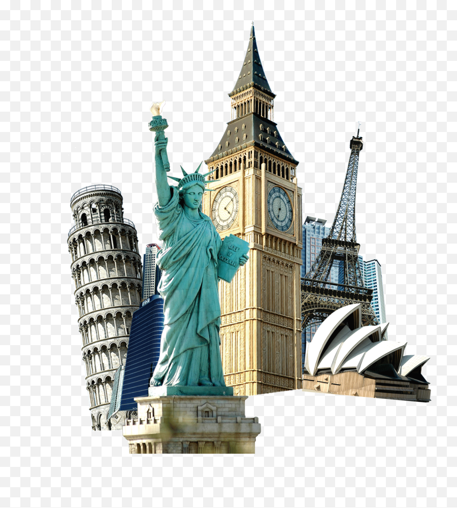 Big Ben Eiffel Tower Liberty Statue - Big Ben Emoji,Eiffel Tower Emoji Apple