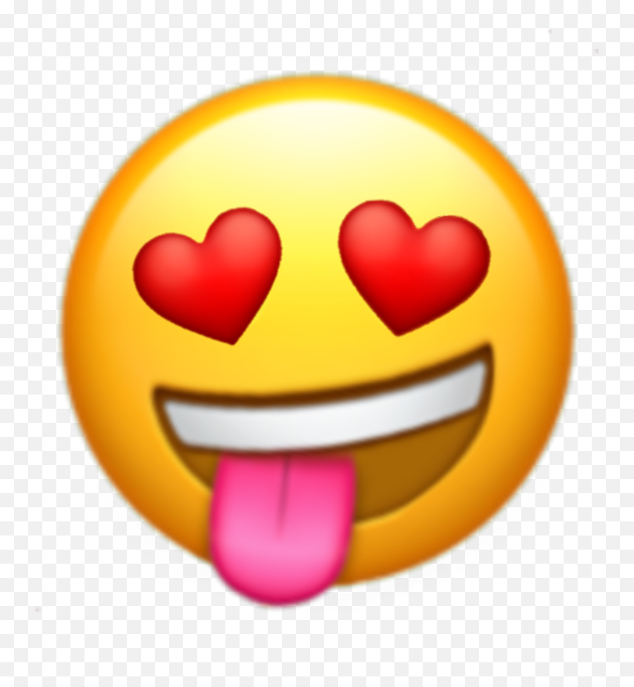 Hearteyes Crazy Tongueout Aesthetic Sticker By Cae - Emoji,Laughing Tongue Out Emoji