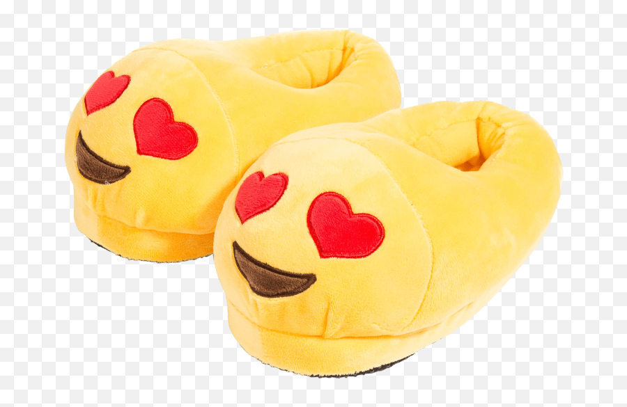 Emoji Slippers Emoticon Unisex Plush Home Slippers - Happy,Home Emoji