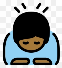Piel Oscuro Medio Persona Haciendo - Person Bowing Png Emoji,Emoticon Haciendo Pucheros