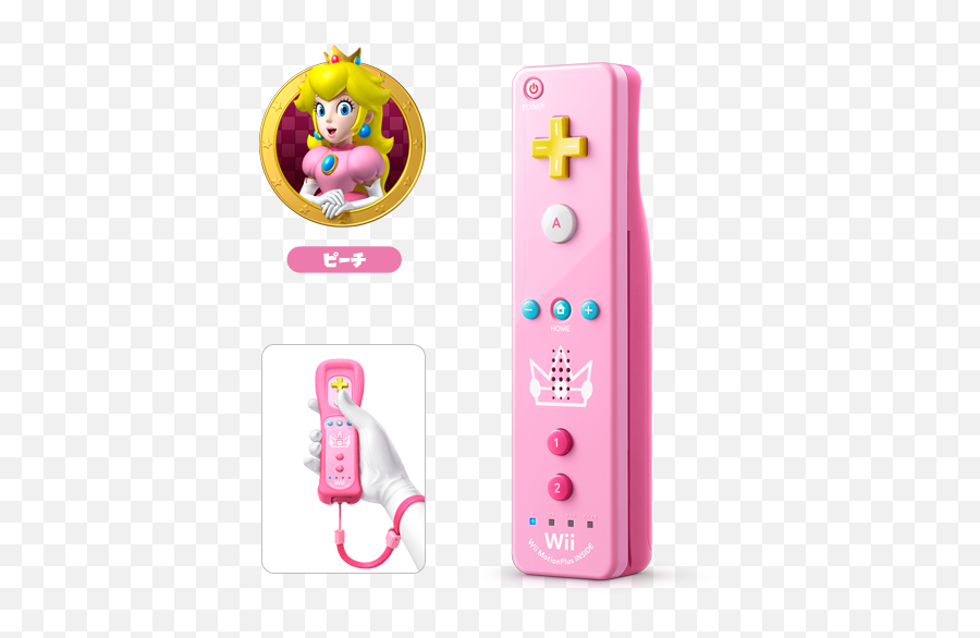 Peach Wii Remote Plus Wii - Wii U Peach Remote Emoji,Emotion Plus Para Wii