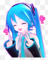 Animated Gif About Cute In Weebcore - Anime Hatsune Miku Emoji,Girl With The Pizza Emoji For Dominos