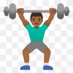 Medium - Black Man Lifting Weights Emoji,Weight Lifter Emojis