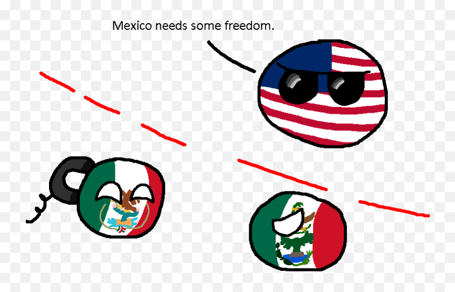 Mexican Drug War Polandball Transparent - Countryballs American Revolution Emoji,Captain America Emoticon Png