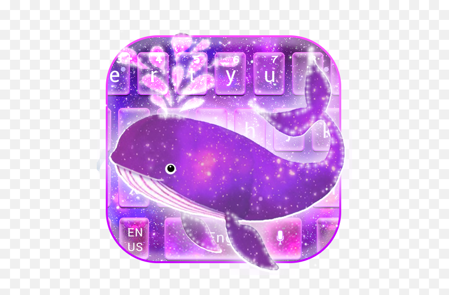Amazoncom Purple Glitter Starry Whale Keyboard Theme - Dolphin Emoji,Free And Whale Emoji