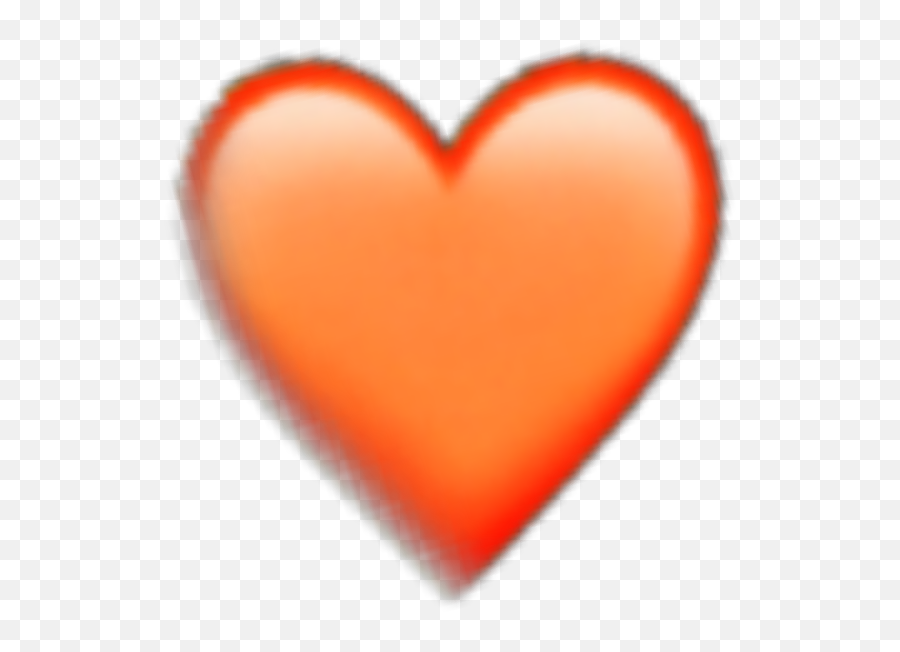 Orange Heart Emoji Iphone Sticker - Girly,Iphone Emojis Oranges