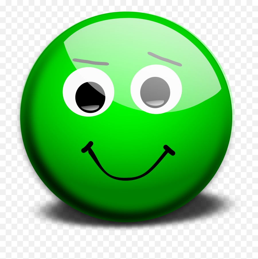 Question Mark Face Clip Art - Green Smiley Face Emoji,Tanda Emoticon