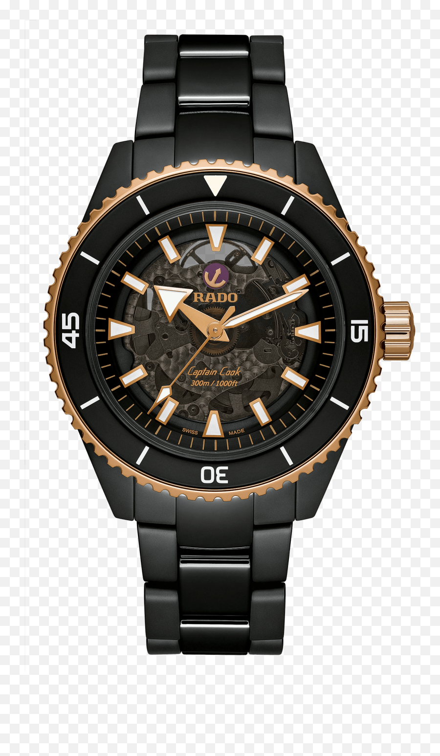 Rado Captain Cook High - Tech Ceramic 43mm Rose Gold Menu0027s Watch R32127162 Captain Cook High Tech Ceramic R32127162 Emoji,Rose Emotion Photo Settings