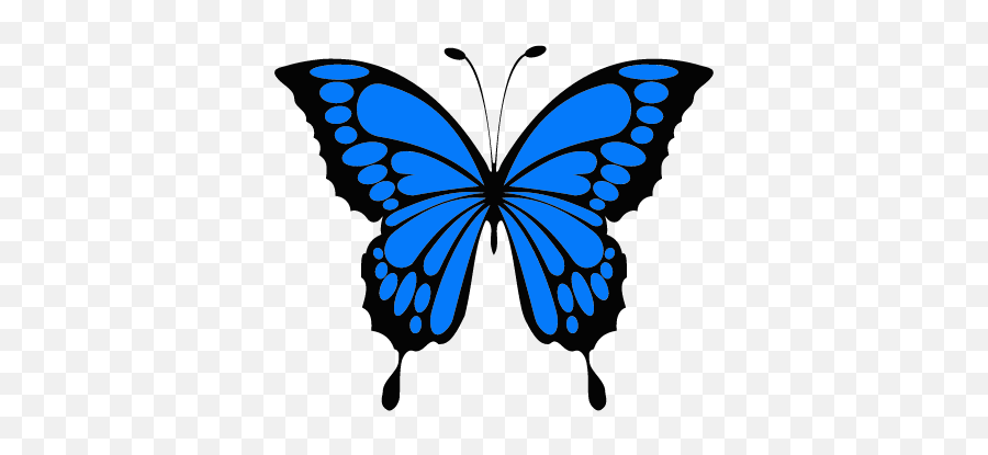 1559791021913 - Easy Blue Butterfly Drawing Emoji,Emotion Butterflies