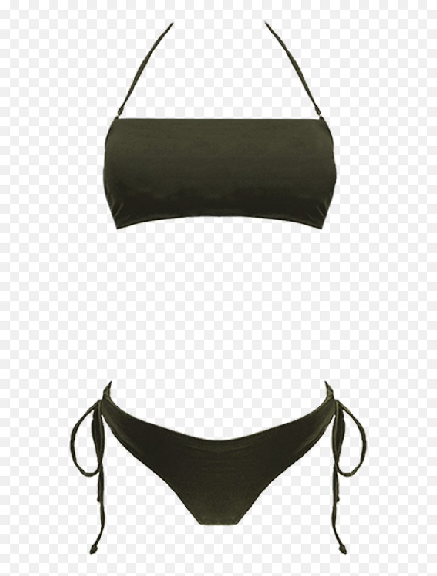 Miss Intuitive Bikini Khaki Green - For Adult Emoji,Bikinis Emojis Black