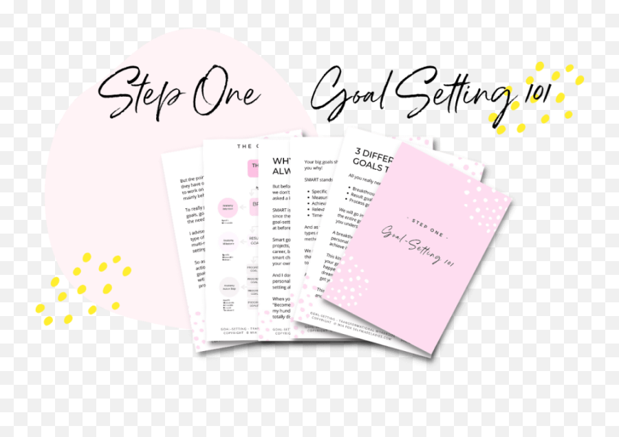 Goal Setting Transformational Workbook U0026 Goal Planner - Dot Emoji,Emotion Coaching Workbook