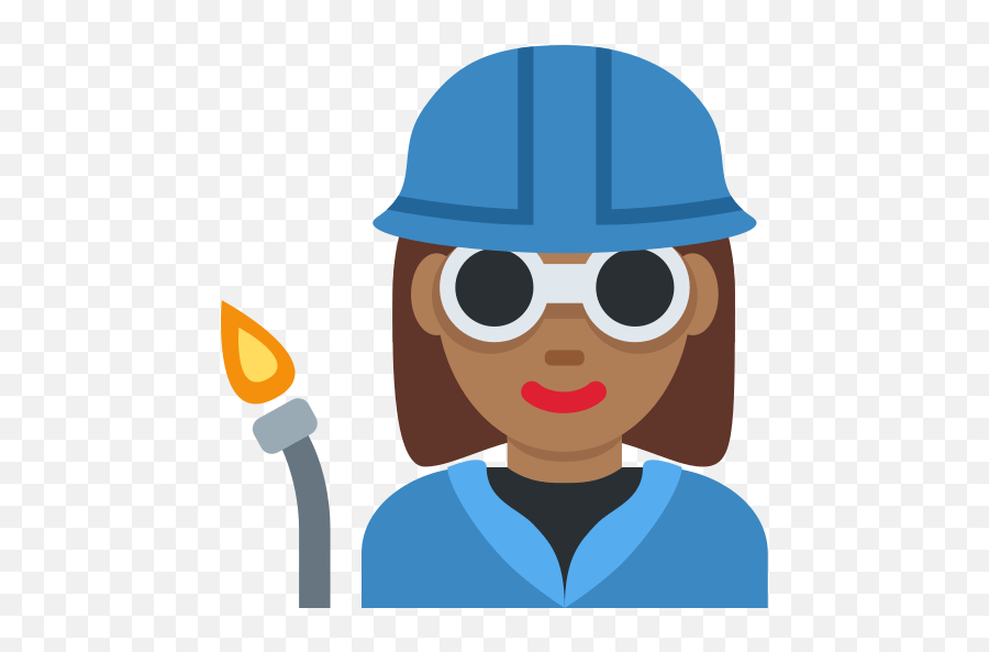 U200d Industrial Welder Woman With Medium Dark Skin Tone Emoji,Bandaid Emoji Cartoon