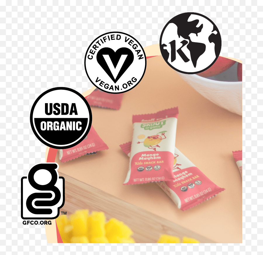 Skout Organic Real Food Bar For Kids Mango Mayhem Emoji,Granola Bar Emoji
