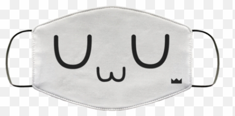 Just Nimbus Face Mask U2013 Kingofthepincom - Uwu Mask Transparent Emoji,Senpai Emoticon