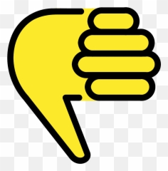Thumbs Down Sign - Simbolo Dedo Abajo Emoji,Down Emoji