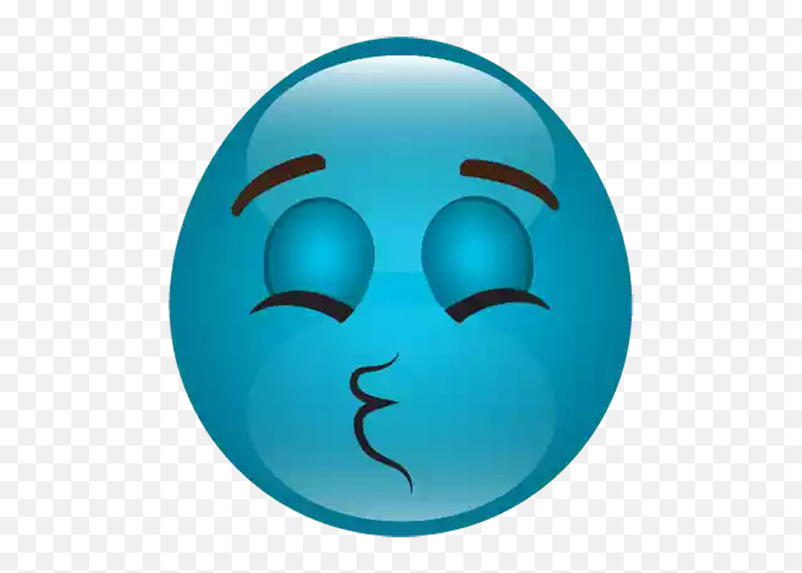 Blue Emoji Stickers For Whatsapp And - Happy,Blue Emoji