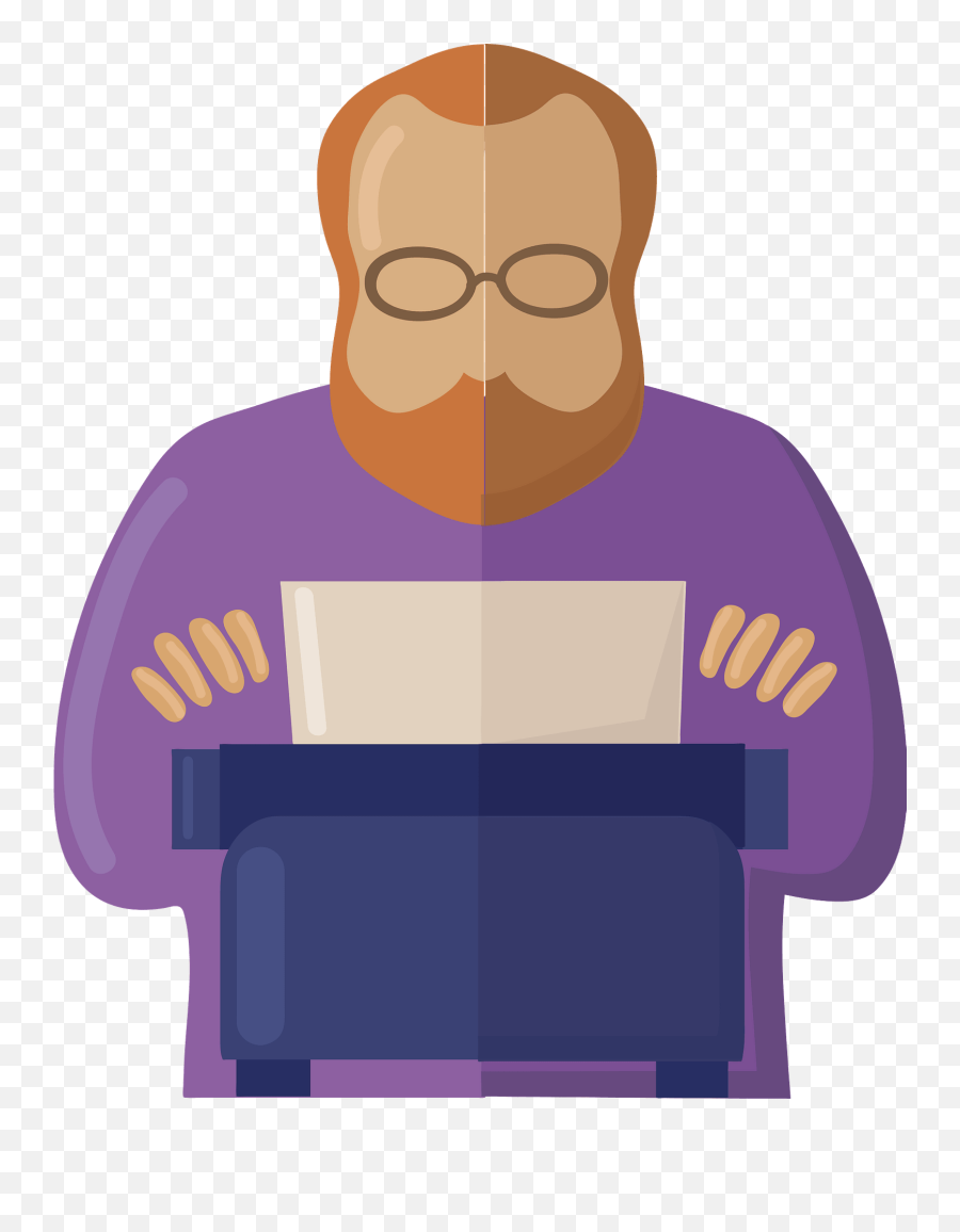 Writer Clipart Free Download Transparent Png Creazilla - Senior Citizen Emoji,Typewriter Emoji Hd