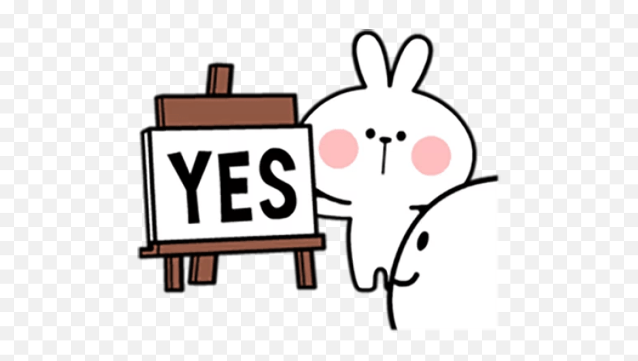 Sticker Maker - Bunny Rabbit Smile Gif Emoji,Google Hangouts Easter Bunny Emoticons