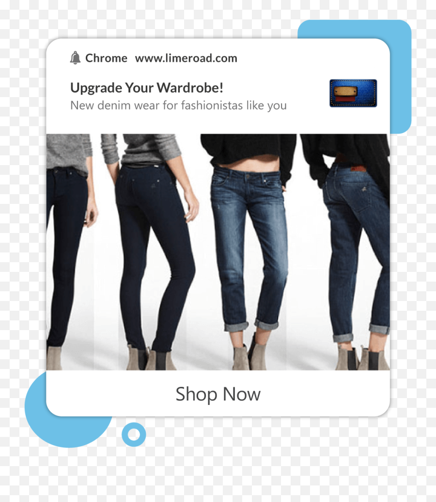 Push Notification Examples To - Girls Jeans Banner Emoji,Gesture Line Advertisements That Evoke Emotion