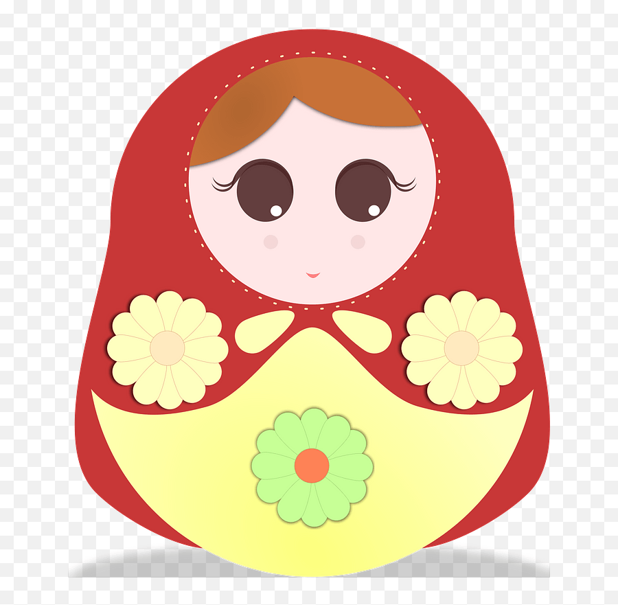 Doll Russian Clipart - Happy Emoji,Emoji Knife And Russian Wooden Doll