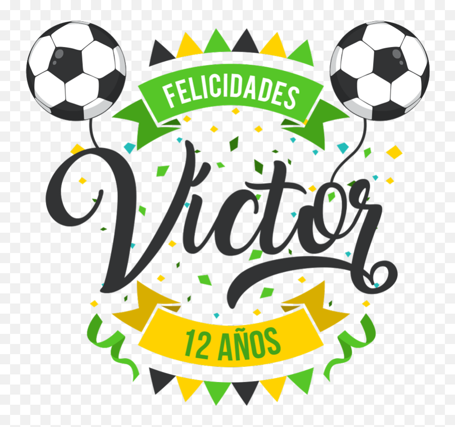 Vinilo Personalizado Cumpleaños Fútbol - Feliz Cumpleaños Futbol Png Emoji,Playeras De Emojis Para Cumplea?os