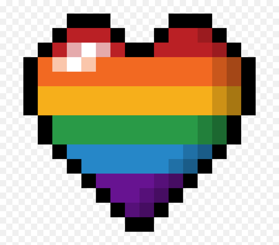 Rainbow Pixel Heart Gifts Gear - Pixel Heart Emoji,Multicolored Heart Emojis