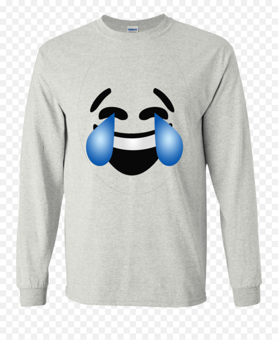 Emoji Costume Laughing Tears Of Joy Emoji Ls Ultra Cotton - Long Sleeve,Tears Of Joy Emoticon