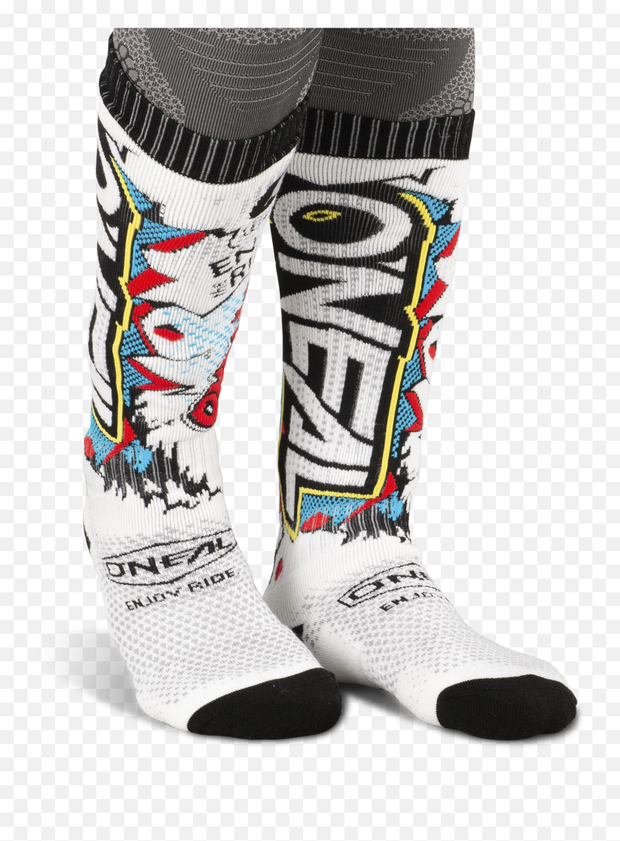 Oneal Pro Mx Villain Socks White - For Teen Emoji,100 Emoji Socks