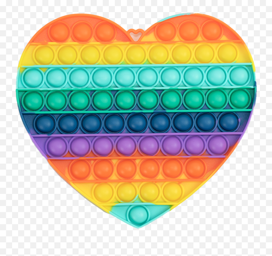 Jumbo - Fidget Pop It Heart Rainbow En 2021 Juguetes Fidget Toy Jumbo Pop It Square Emoji,Think Emoji Fidget Spinner