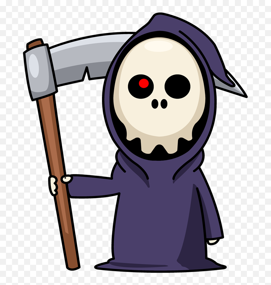 Grim Reaper Clipart - Grim Reaper Cute Png Emoji,Copy/paste Grim Reaper Facebook Emoticon