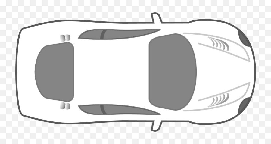 White Blank Racing Car Top View - Openclipart Emoji,Car Detailing Emojis