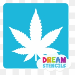 Marijuana Leaf Glitter Tattoo Stencil - Tattoo On Pot Leaf Emoji,Pot Leaf Emoji