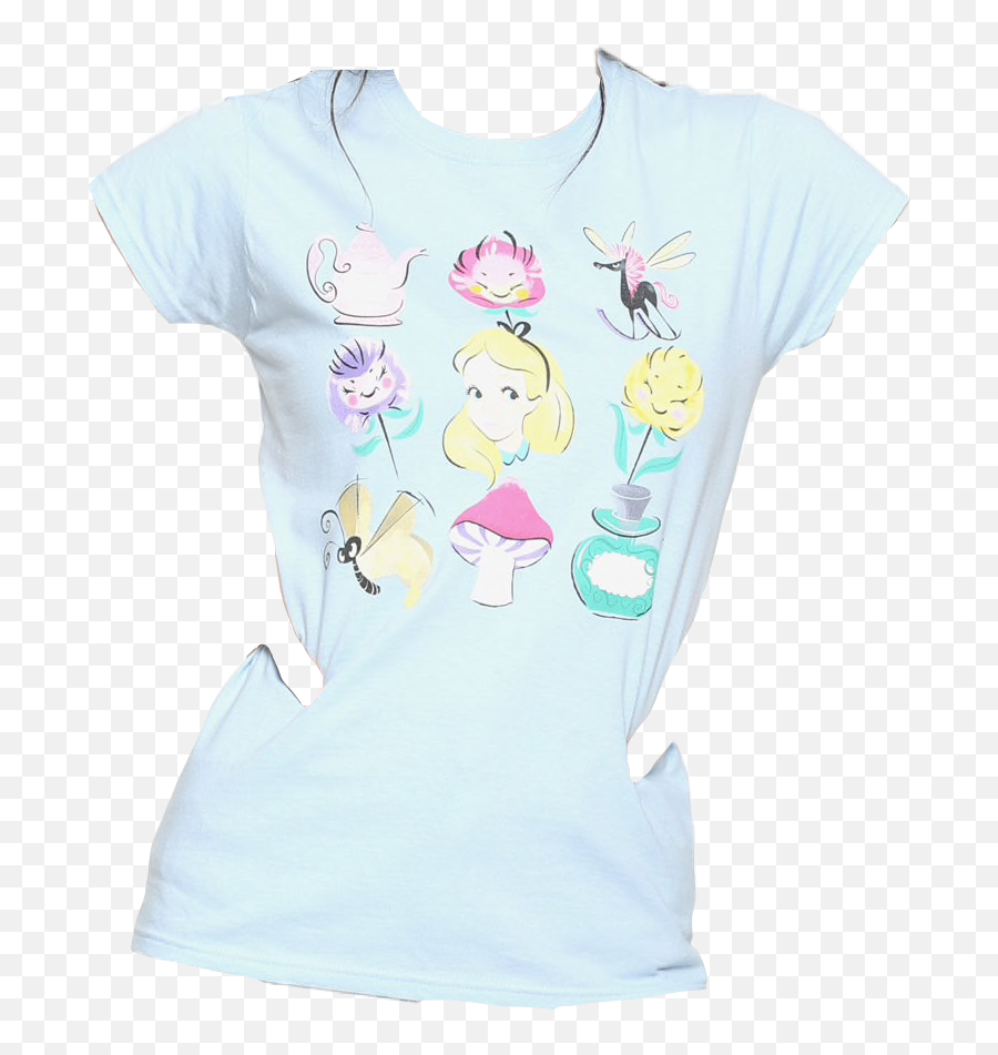 Disney Alice Aliceinwonderland Sticker - Short Sleeve Emoji,Disney Emoji Shirt