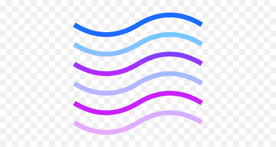 Wave Lines Icon In Gradient Line Style Emoji,Wave Line Emoji