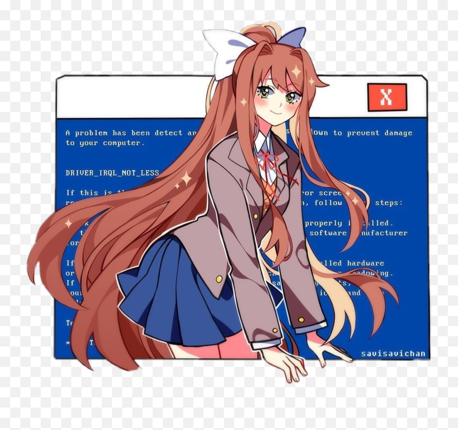 Monika Ddlc Dokidokiliteratureclub Sticker By Jess - Doki Doki Literature Club Monika Emoji,Ddlc Emoji