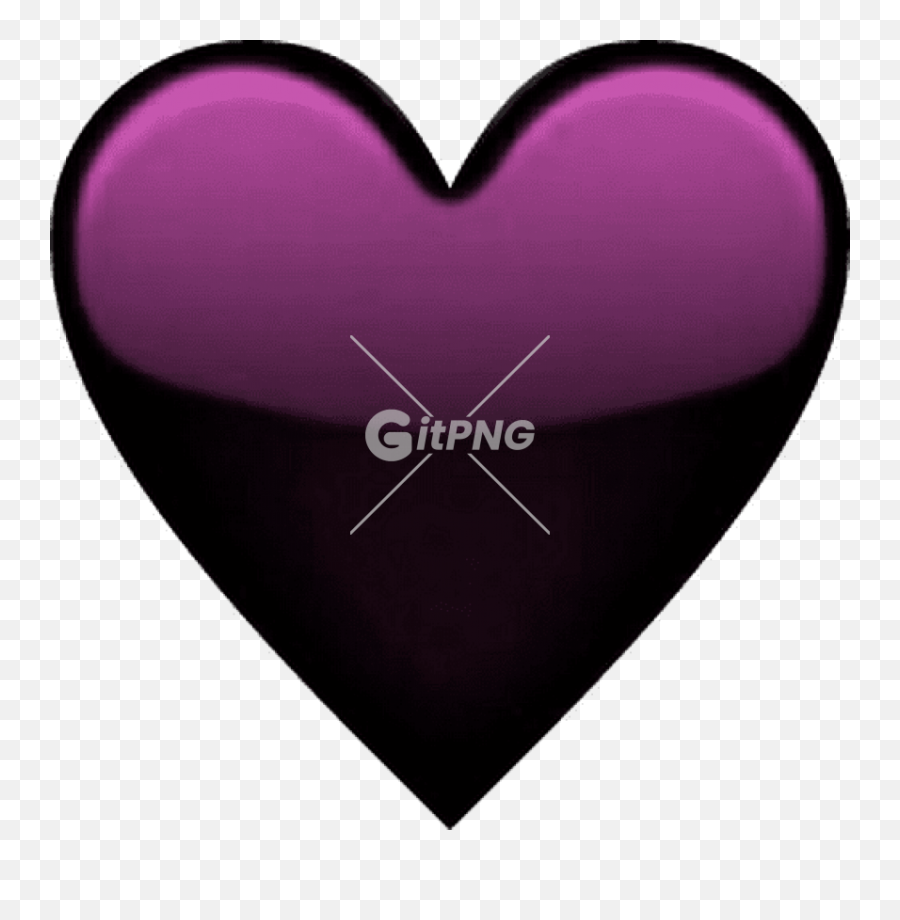 Corazón Emoji Tumblr Sticker - Purple And Black Heart,Corazon Emoji