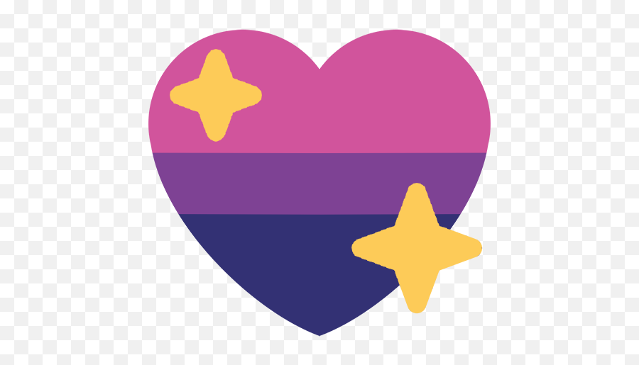 Pin - Discord Pride Heart Emojis Transparent,Bisexual Flag Emoji