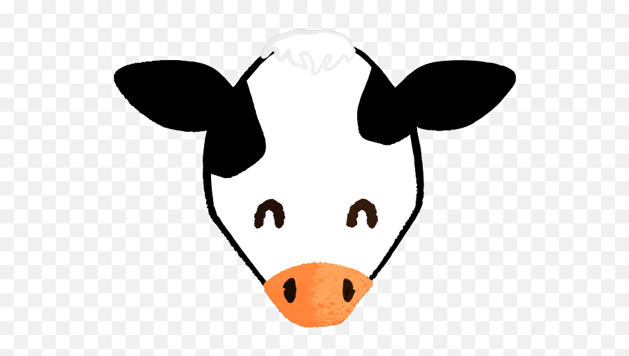 Cow Face Only Smiling With White Teeth - Animal Figure Emoji,Grandpa Boy Ghost Emoji