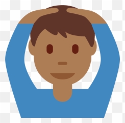 Tono De Piel Oscuro Mujer Haciendo El - Emoji Hombre Manos En La Cabeza,Emoticon Haciendo Pucheros