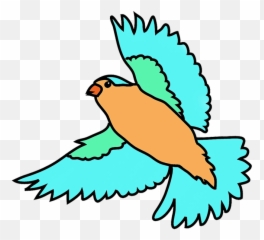 Colorful Birds Flying Clipart - Flying Colorful Bird Clipart Emoji,How Birds Show Emotions